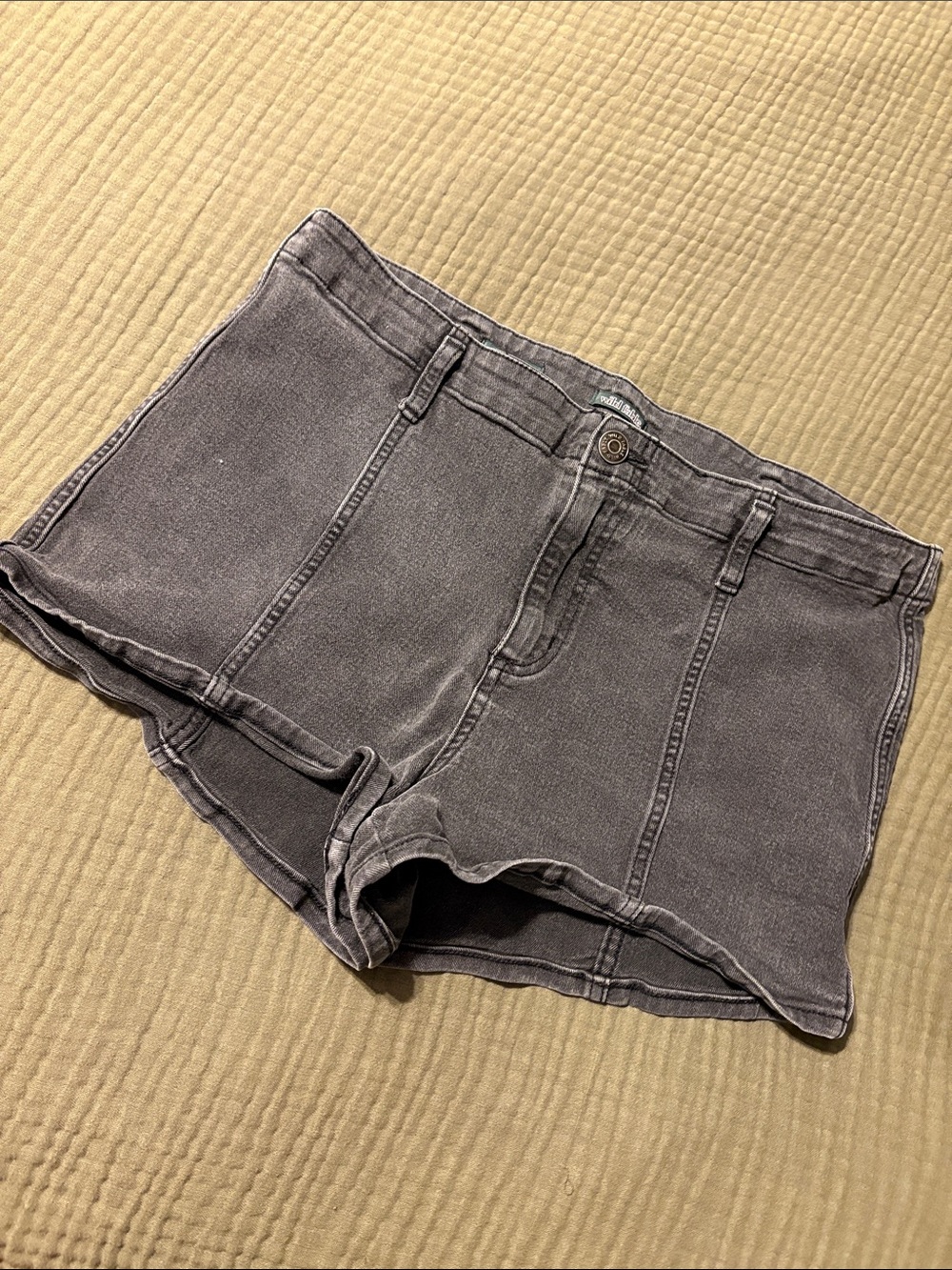 Wild Fable Washed Black Super High Rise Shorts
